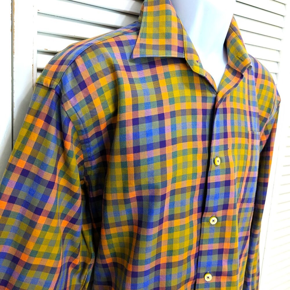 Robert Talbott Button Down Long Sleeve Shirt Larg… - image 1
